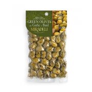 Măsline verzi cu busuioc și usturoi (ambalaj vidat 250 g)