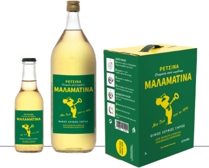 RETSINA MALAMATINA CLASIC (denumire tradițională) 3 LITRI BAG IN BOX