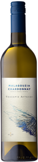 FOUR ANGELS WHITE DRY WINE MALAGOUZIA CHARDONNAY